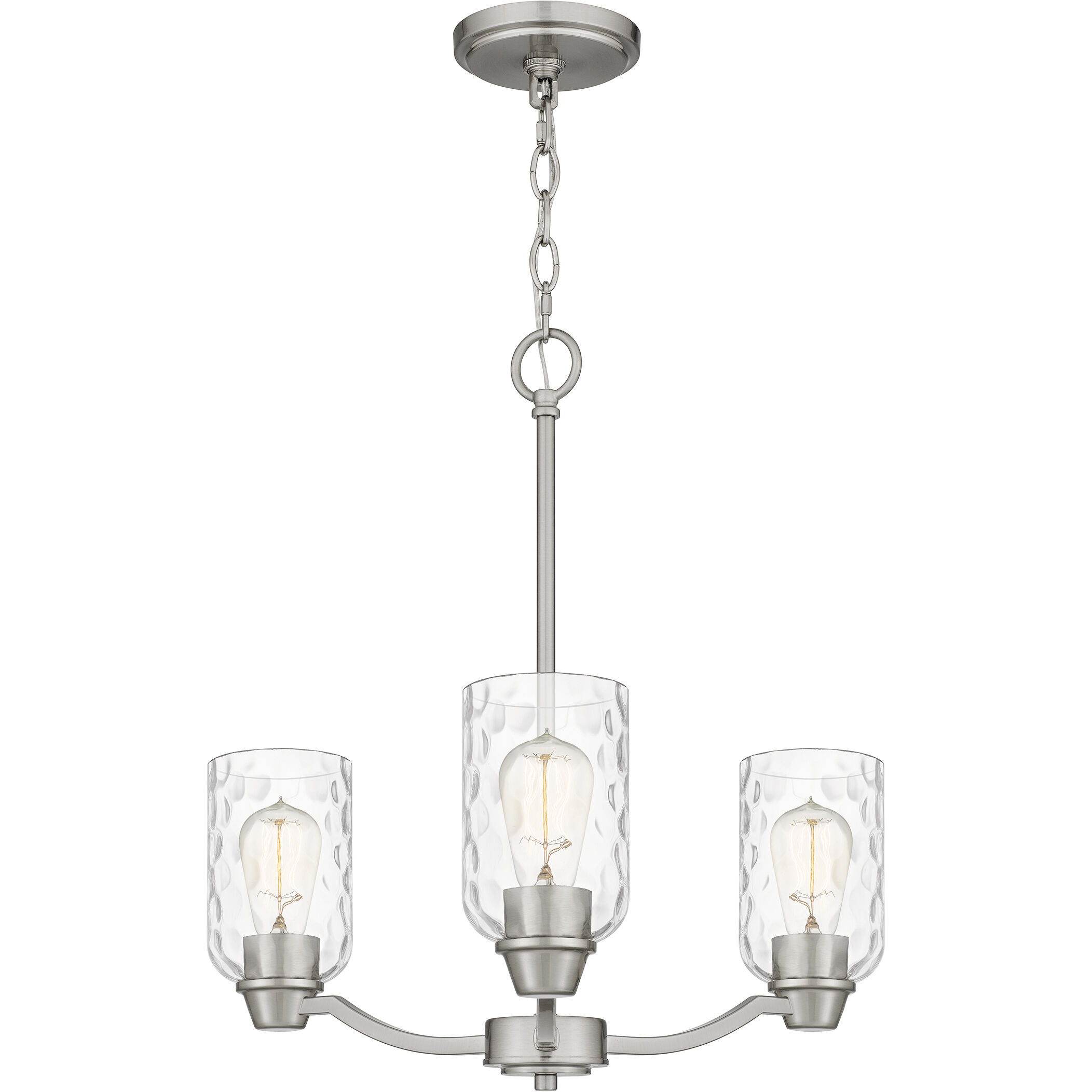 Acacia 3 Light 20 inch Brushed Nickel Chandelier Ceiling Light