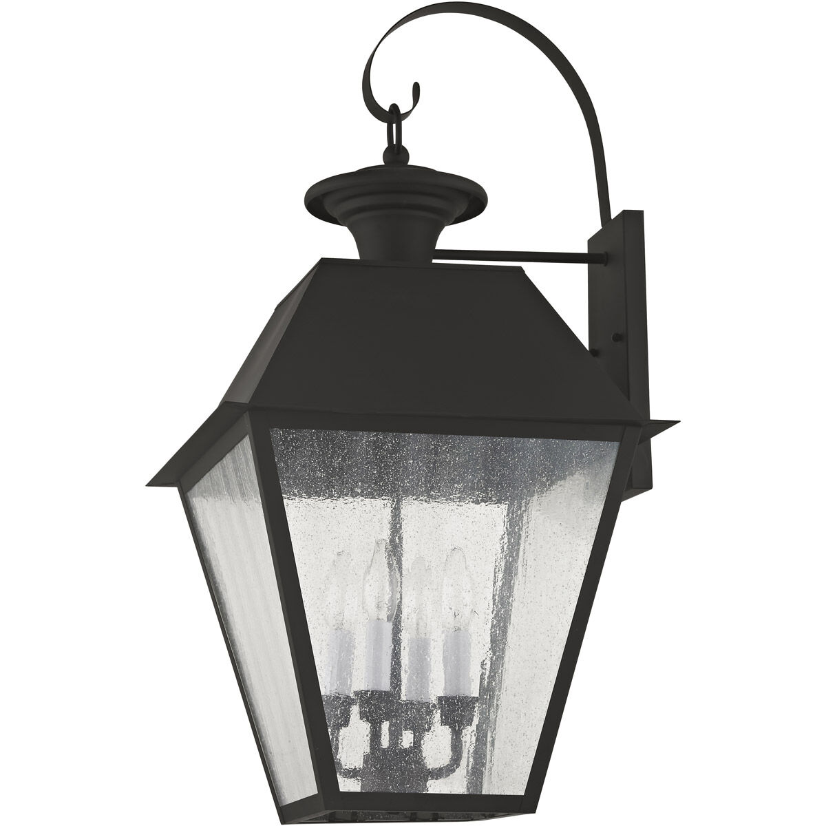 Mansfield 4 Light 28 inch Black Outdoor Wall Lantern