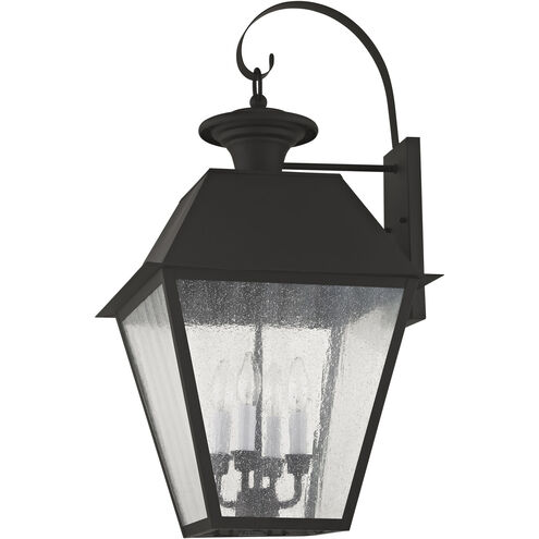 Mansfield 4 Light 28 inch Black Outdoor Wall Lantern