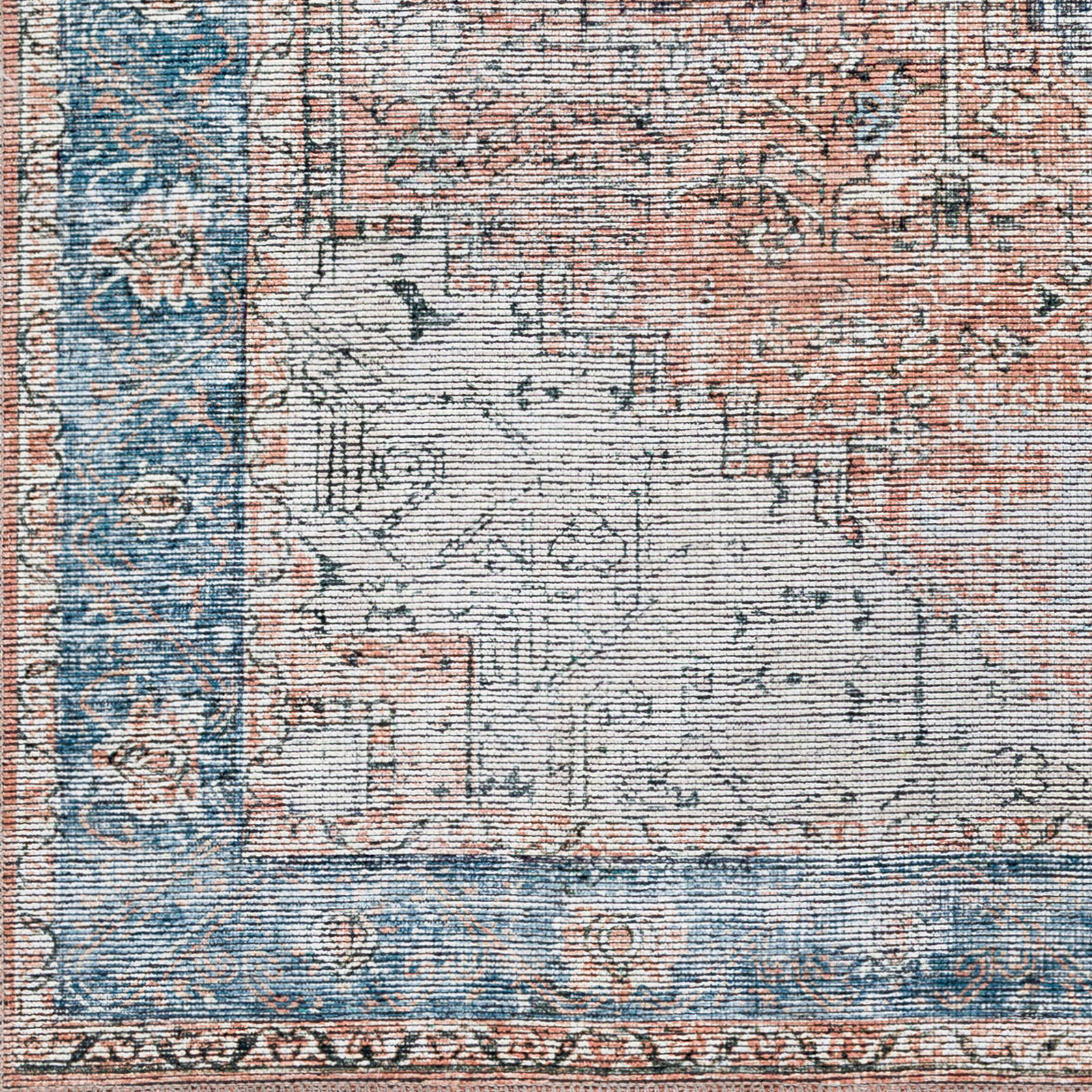 Atlanta 87 X 63 inch Grey Rug, Rectangle