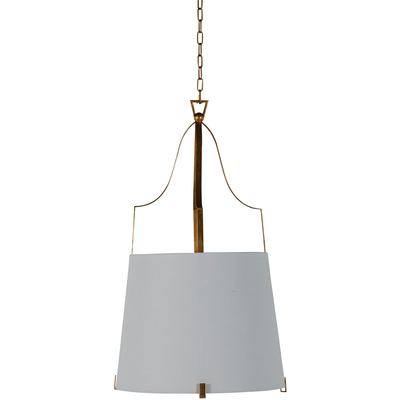 Arbella 2 Light 24 inch Vintage Gold / White Linen Pendant Ceiling Light