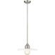 Paloma 1 Light 14 inch Brushed Nickel Pendant Ceiling Light