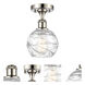 Ballston Small Deco Swirl 1 Light 6 inch Polished Nickel Semi-Flush Mount Ceiling Light, Ballston