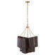 Zyra 3 Light 19 inch Legacy Brass and Dark Bronze Pendant Ceiling Light