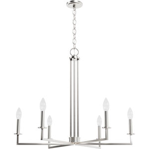Bearden 6 Light 30 inch Brushed Nickel Single Tier Chandelier Ceiling Light
