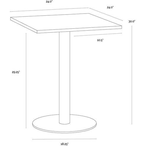 Claudia White / Pewter Bistro Table