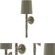 Kane 1 Light 7 inch Smokey Taupe with Polished Nickel Armed Wall Sconce Wall Light in Smoky Taupe