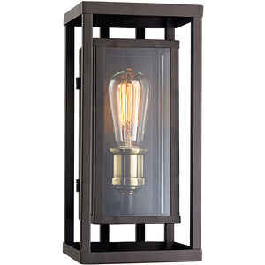 Showcase 1 Light 13 inch Rubbed Oil Bronze and Antique Brass Outdoor Wall Lantern