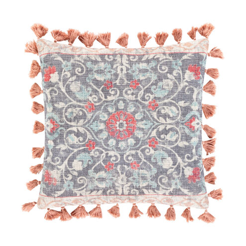 Mandana 20 X 20 inch Butter/Rose/Sky Blue/Bright Red Pillow Kit, Square