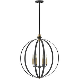 Cirque LED 24 inch Black Chandelier Ceiling Light, Orb
