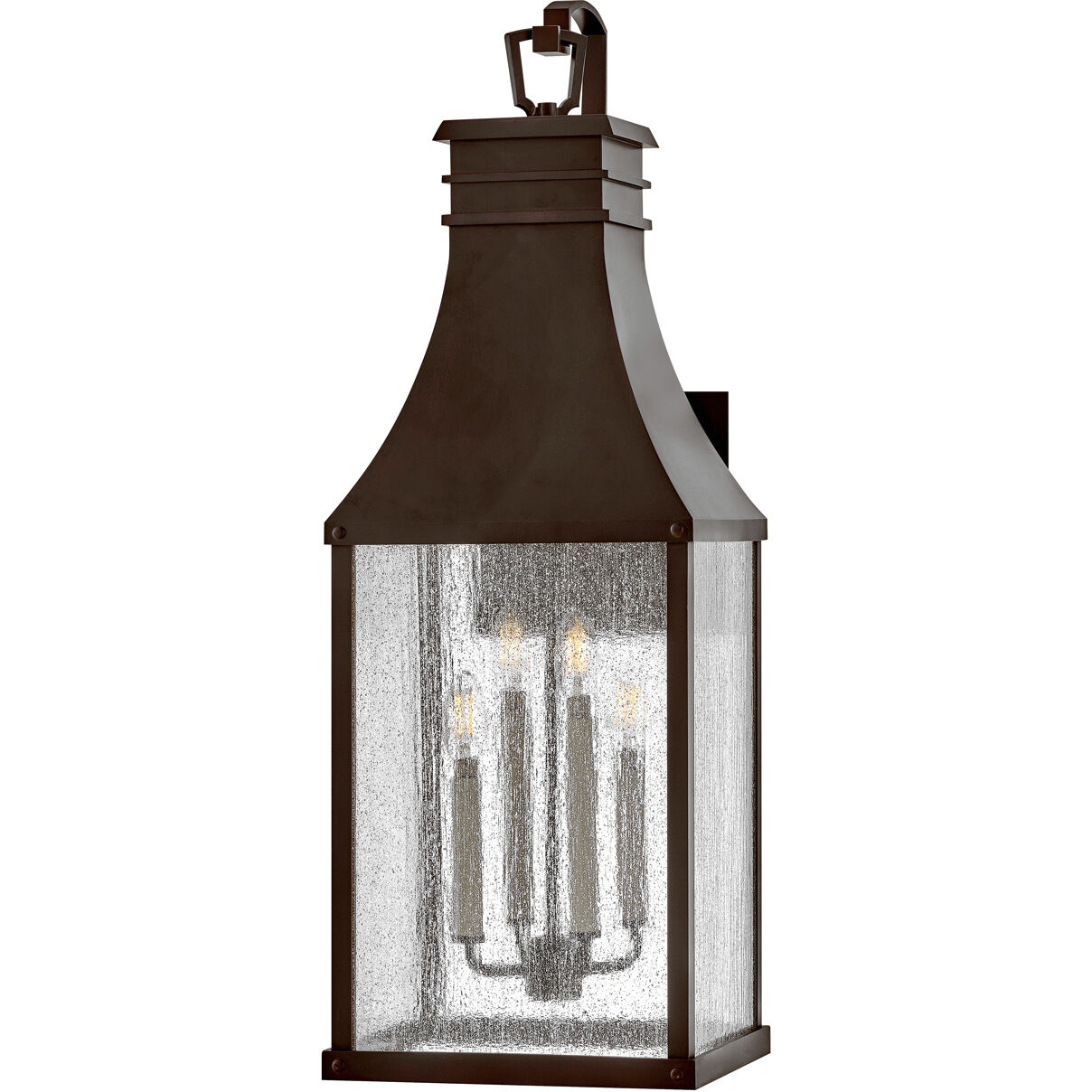 Heritage Beacon Hill Outdoor Wall Mount Lantern in Blackened Copper
