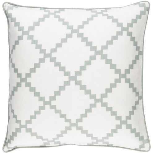 Parsons 22 X 22 inch Light Sage/White Accent Pillow