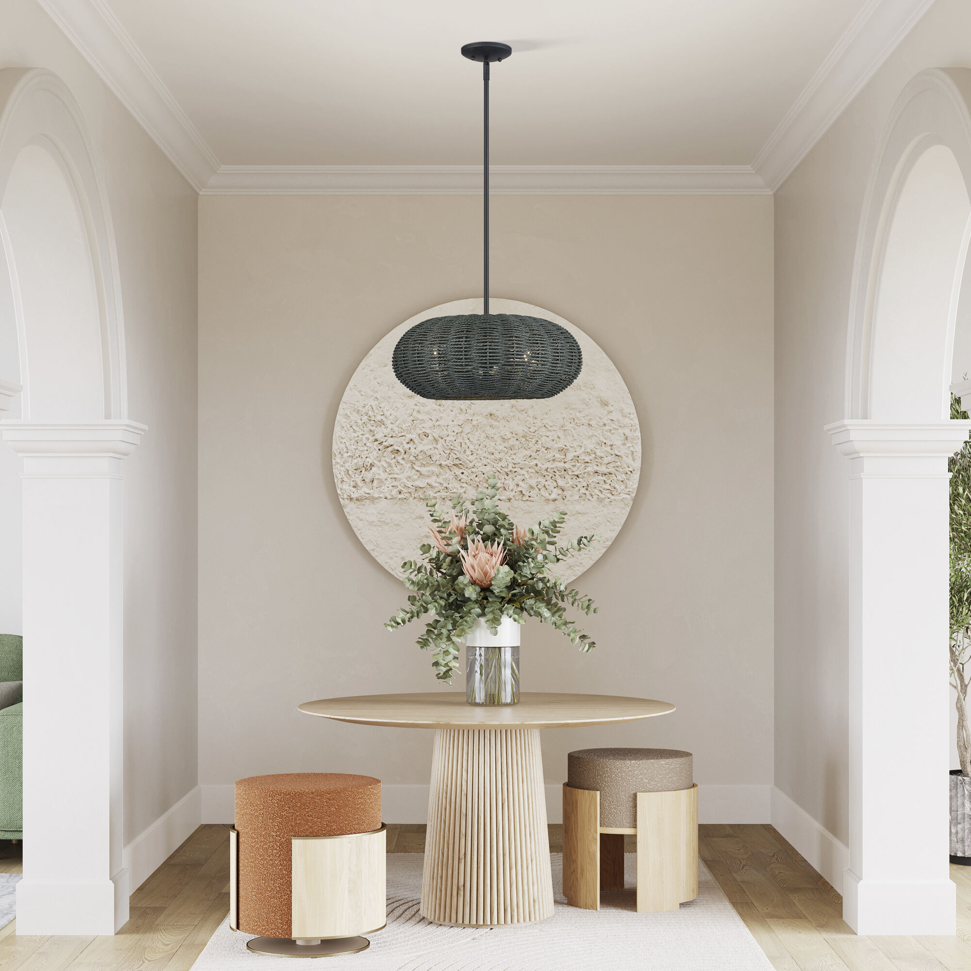 Deluna 3 Light 18 inch Black Pendant Chandelier Ceiling Light