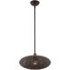 Charlton 1 Light 16 inch Bronze with Antique Brass Accents Pendant Ceiling Light