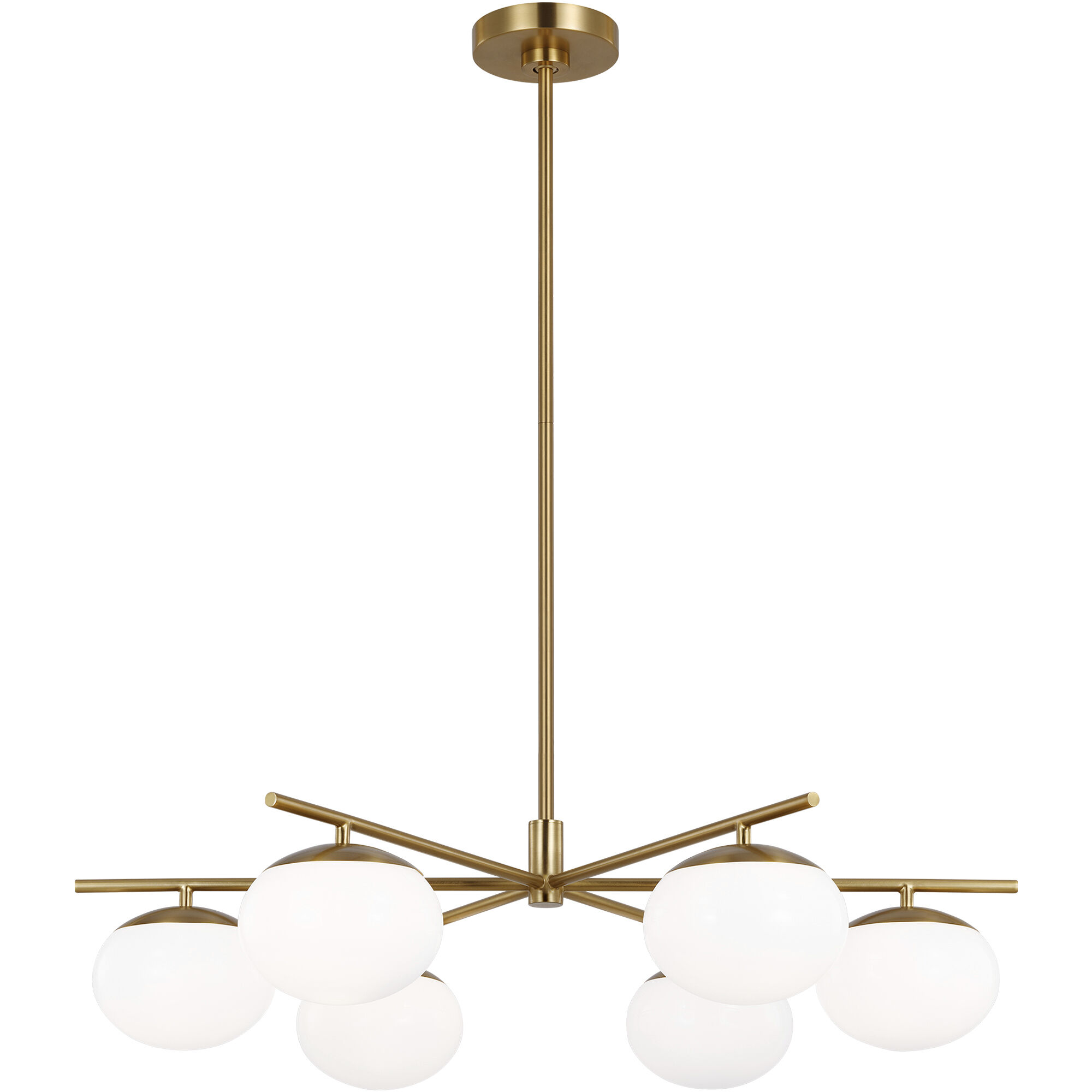 ED Ellen DeGeneres Lune 4 Light 49.63 inch Burnished Brass Linear Chandelier Ceiling Light