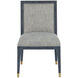 Santos Vintage Navy and Satin Brass and Barrett Dusk Side Chair