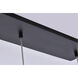 Eren 3 Light 28 inch Black Linear Pendant Ceiling Light