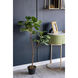 Potted Fiddle Leaf Tree Napoleon Bronze with Distressed Gold Leaf Faux Fiddle Leaf Tree