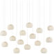 Piero 15 Light 48 inch Silver Multi-Drop Pendant Ceiling Light