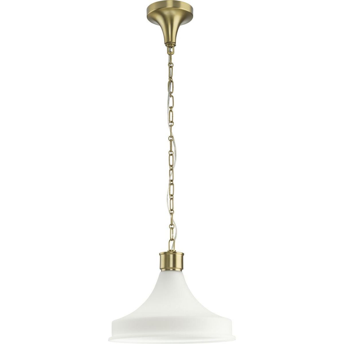 Graelyn 1 Light 14 inch Brushed Gold Pendant Ceiling Light, Design Series