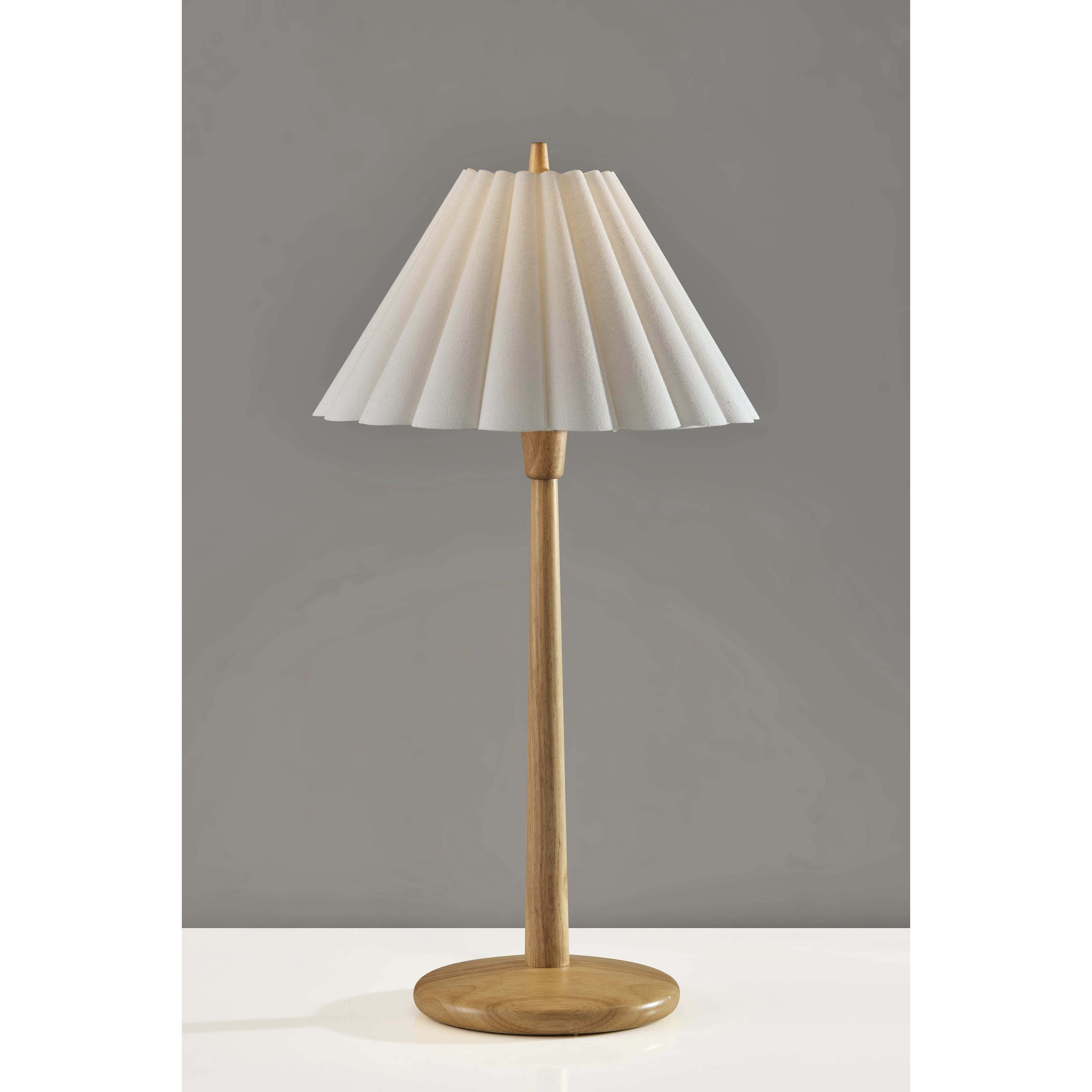 Scallop 28.75 inch 40.00 watt Natural Wood Table Lamp Portable Light