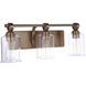 Romero 3 Light 24 inch Satin Brass Vanity Light Wall Light