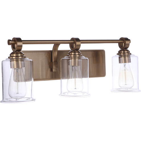 Romero 3 Light 24 inch Satin Brass Vanity Light Wall Light