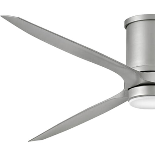 Hover Flush 72 inch Brushed Nickel with Weathered Wood Blades Fan