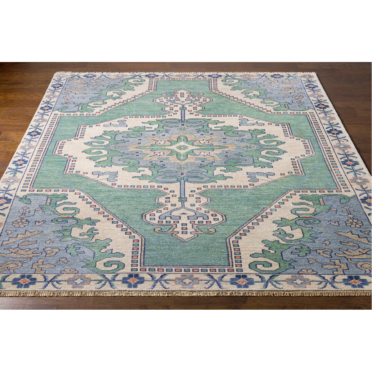Cappadocia 132 X 96 inch Light Sage Rug in 8 x 11, Rectangle