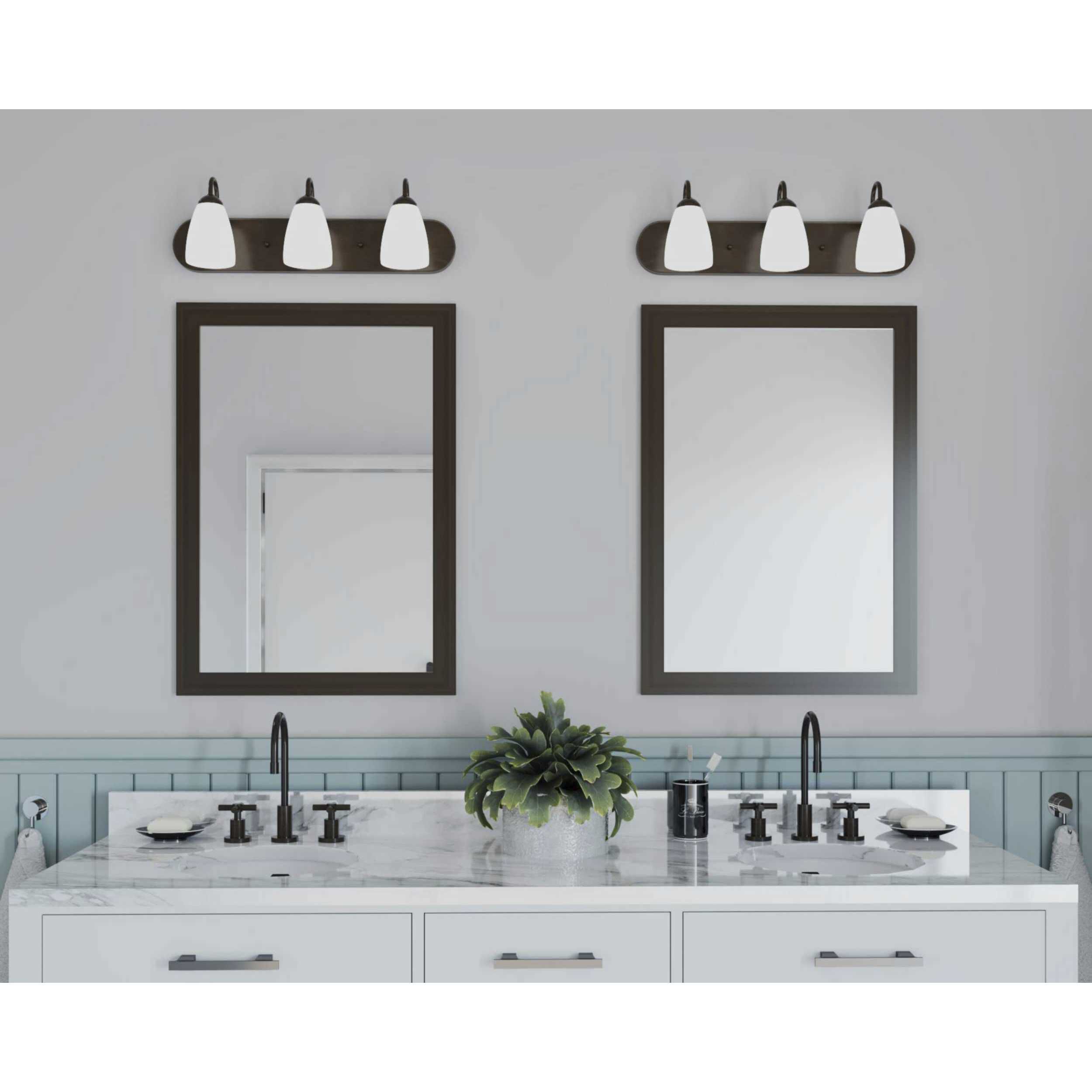 Gather 3 Light 24 inch Antique Bronze Bath Vanity Wall Light in Bulbs Not Included, Standard