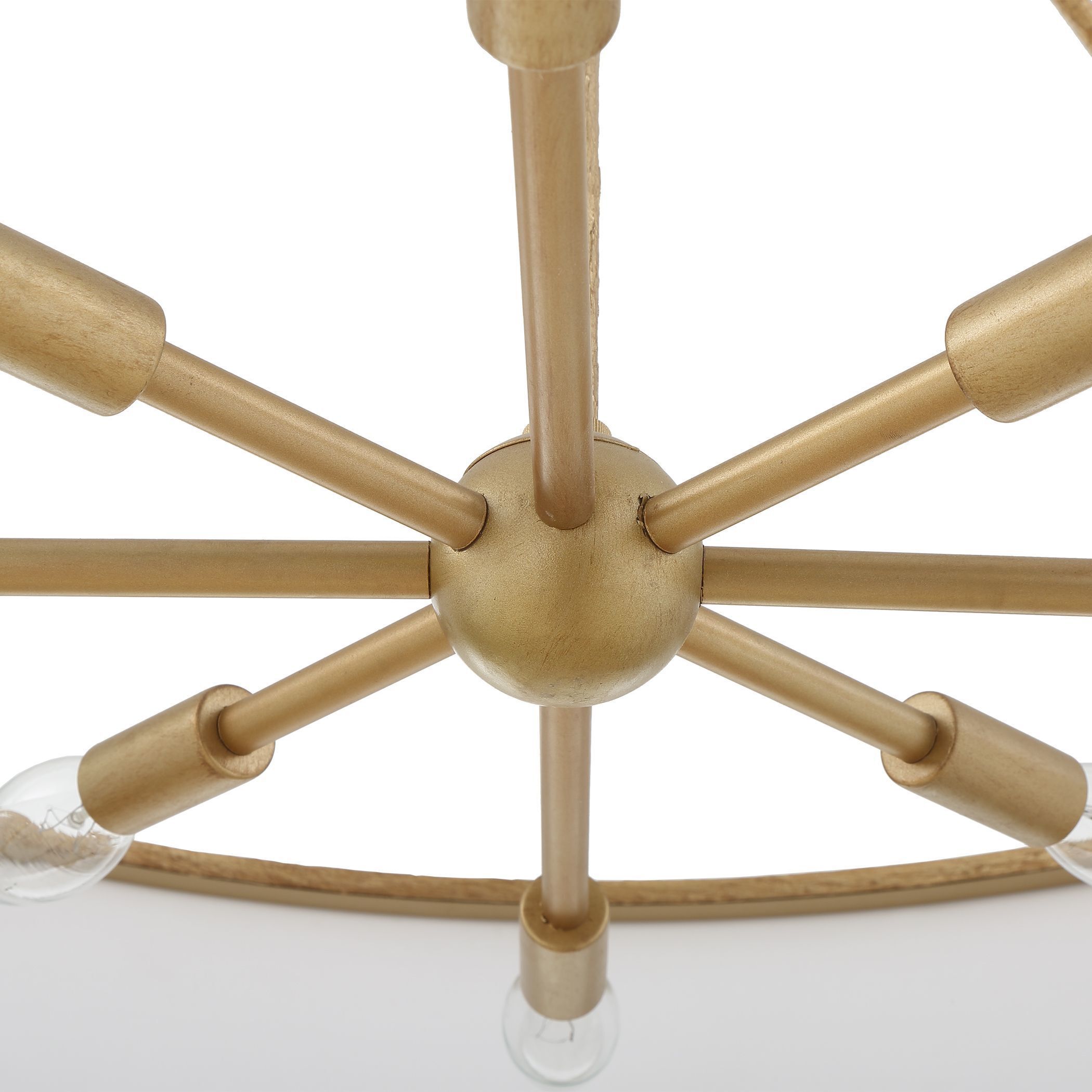 Algiers 8 Light 30 inch Textured Soft Gold Pendant Ceiling Light