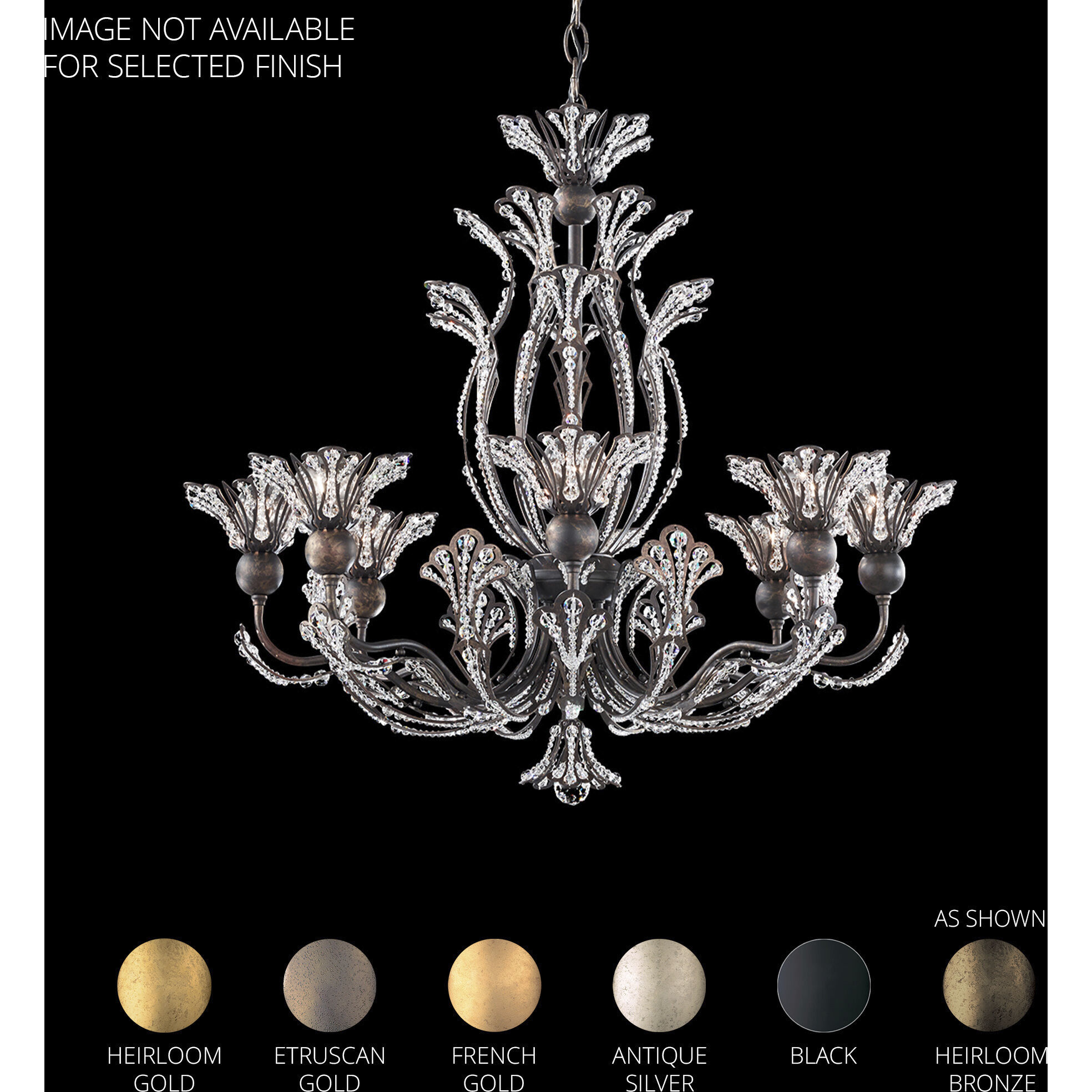 Rivendell 8 Light Etruscan Gold Chandelier Ceiling Light