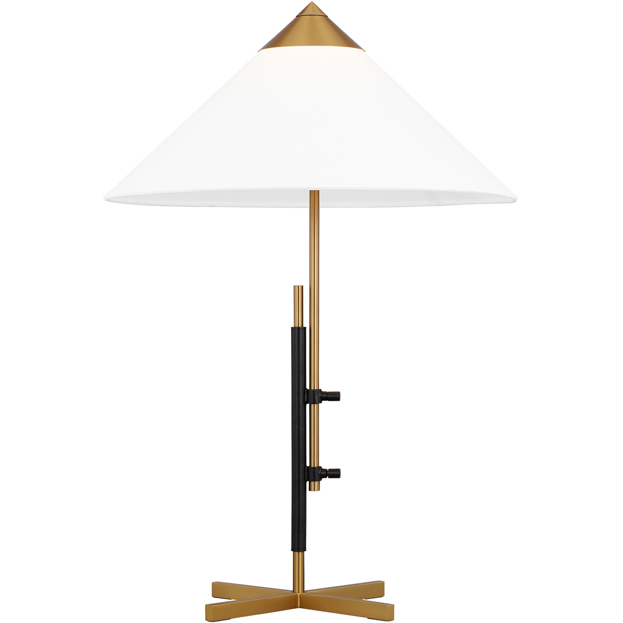 Kelly by Kelly Wearstler Franklin 29.75 inch 9 watt Burnished Brass and Deep Bronze Table Lamp Portable Light in Burnished Brass / Deep Bronze