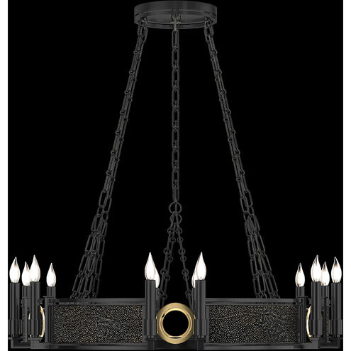 Mirage 12 Light 35.75 inch Black Chandelier Ceiling Light