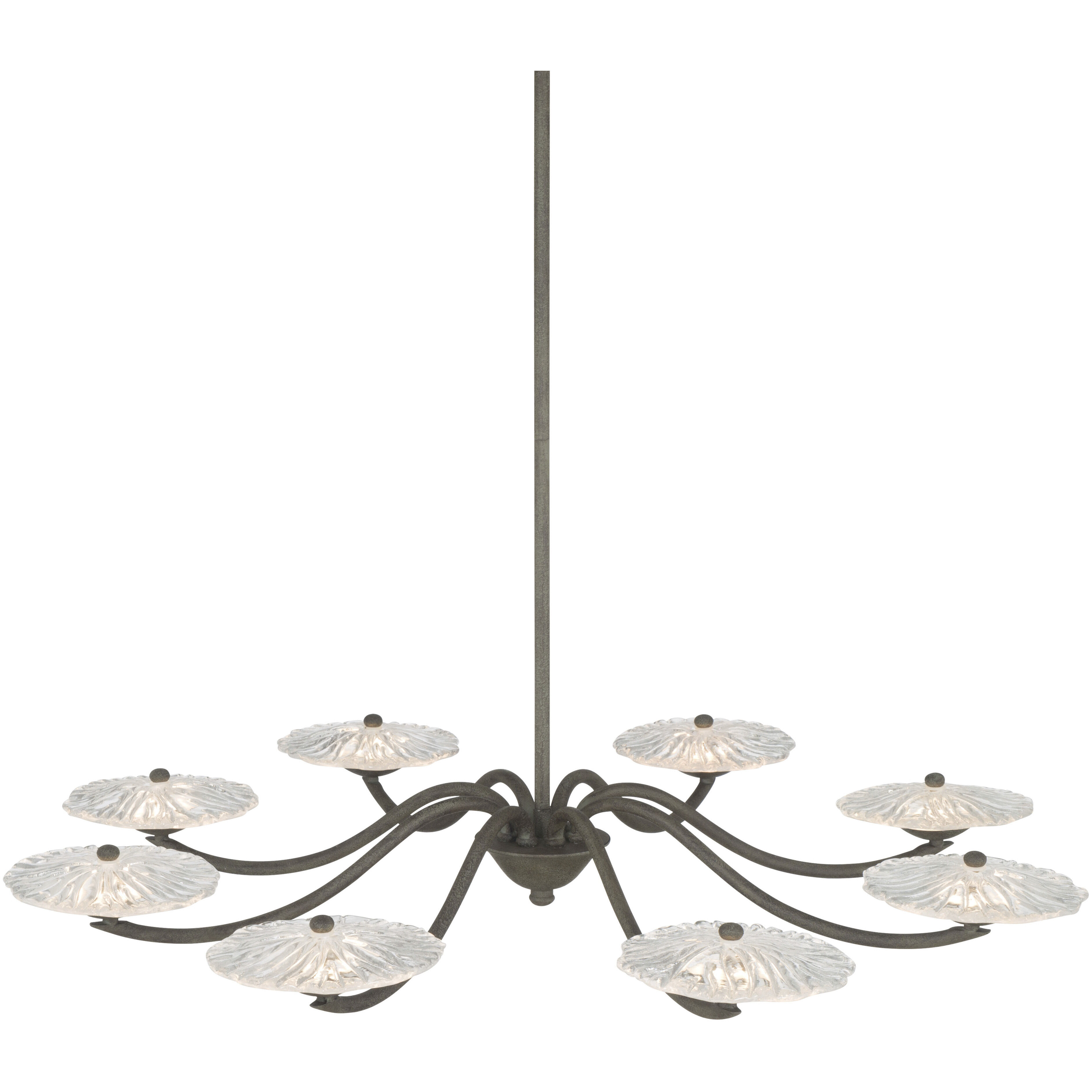 Coral Bloom 8 Light 30.5 inch Black Slate Chandelier Ceiling Light