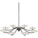 Coral Bloom 8 Light 30.5 inch Black Slate Chandelier Ceiling Light