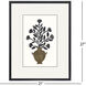Midnight Bouquet Black and Neutral and Multi Framed Art