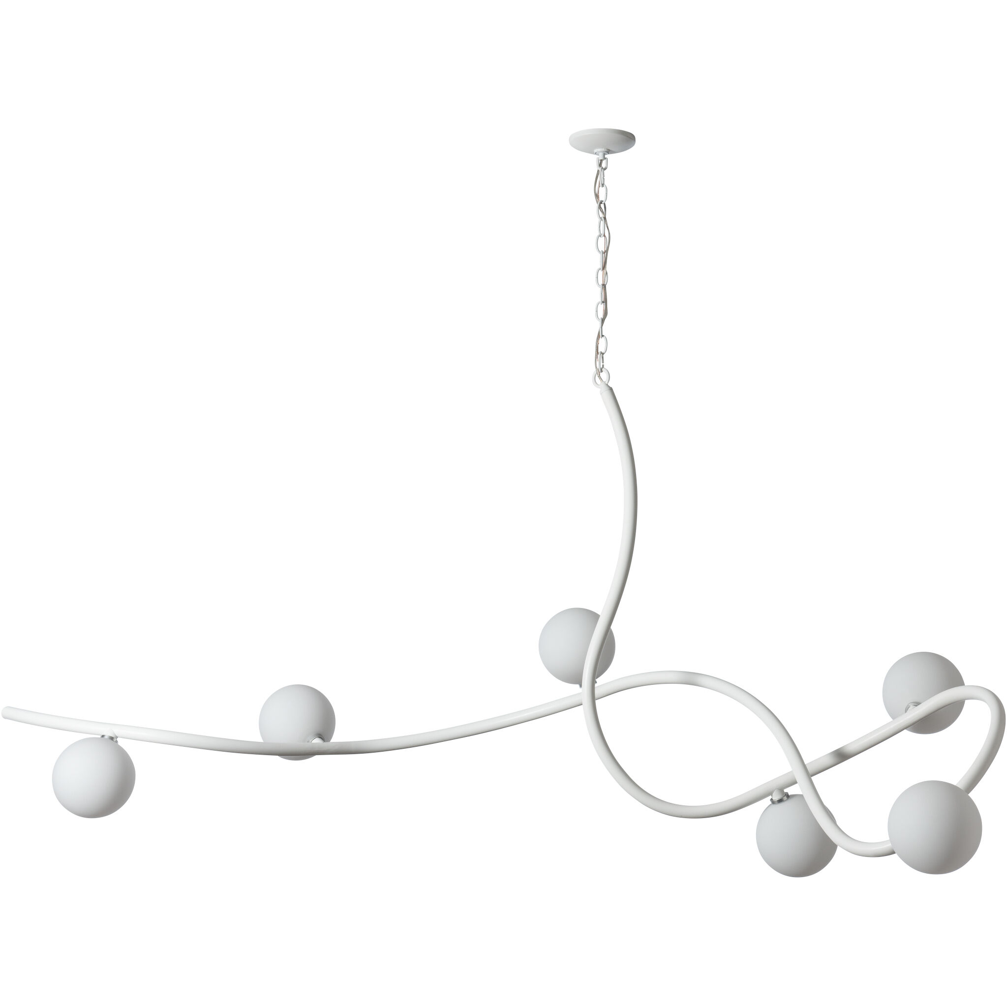 Slide 6 Light 69.2 inch White Pendant Ceiling Light, XL