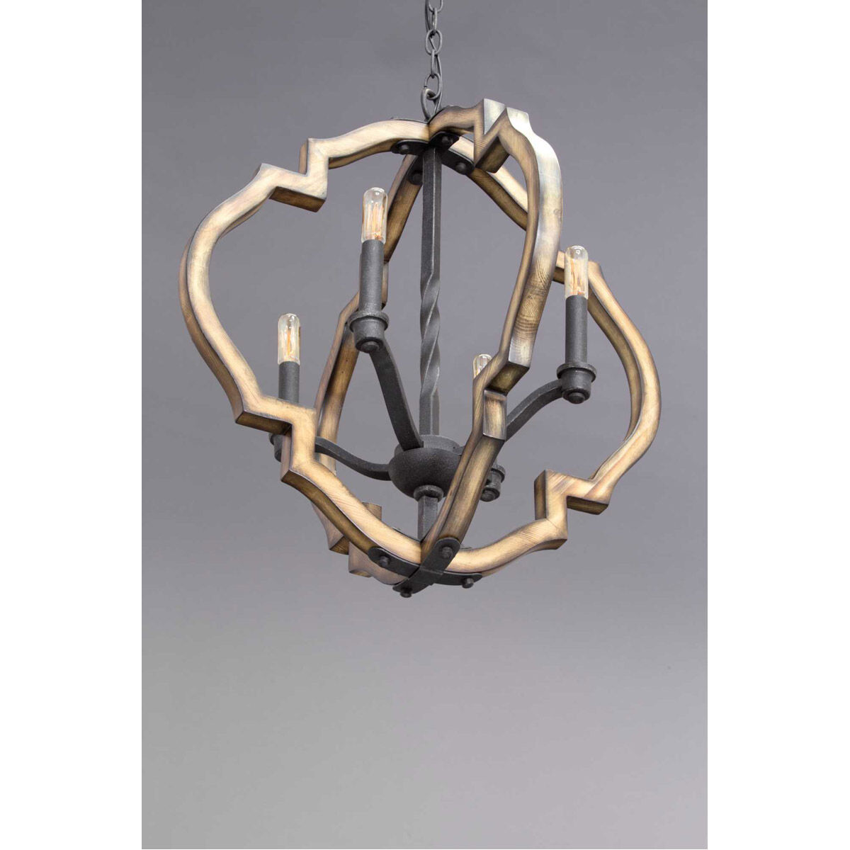 Spicewood 4 Light 22 inch Gilded Iron Chandelier Ceiling Light, Design Series