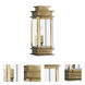 Princeton 1 Light 14 inch Antique Brass with Polished Chrome Stainless Steel Reflector Small Outdoor Wall Lantern