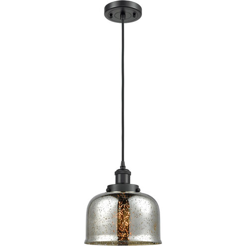 Ballston Bell 1 Light 8 inch Matte Black Mini Pendant Ceiling Light, Large Bell