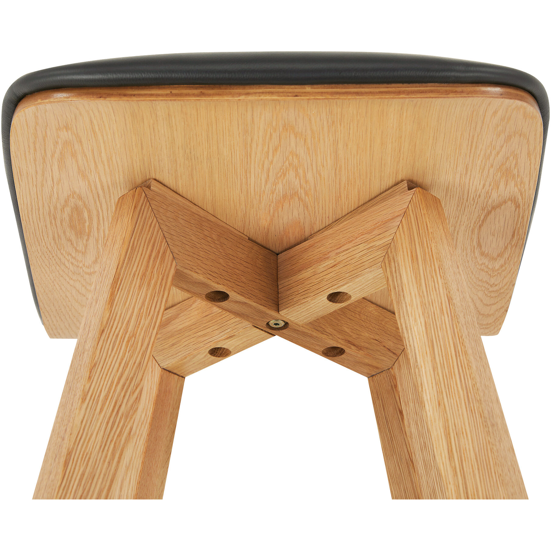 Napoli 37.5 inch Black Barstool, Leather