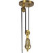 Alora Mood Ellen 1 Light 20 inch Brushed Gold Pendant Ceiling Light in Brushed Gold and White Linen