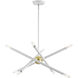 Soho 8 Light 20 inch White with Polished Brass Accents Chandelier Ceiling Light