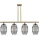 Ballston Vaz 4 Light 48 inch Brushed Brass Stem Hung Island Light Ceiling Light