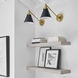 C&M by Chapman & Myers Wellfleet 15.88 inch 75 watt Midnight Black and Burnished Brass Task Sconce Wall Light in Midnight Black / Burnished Brass