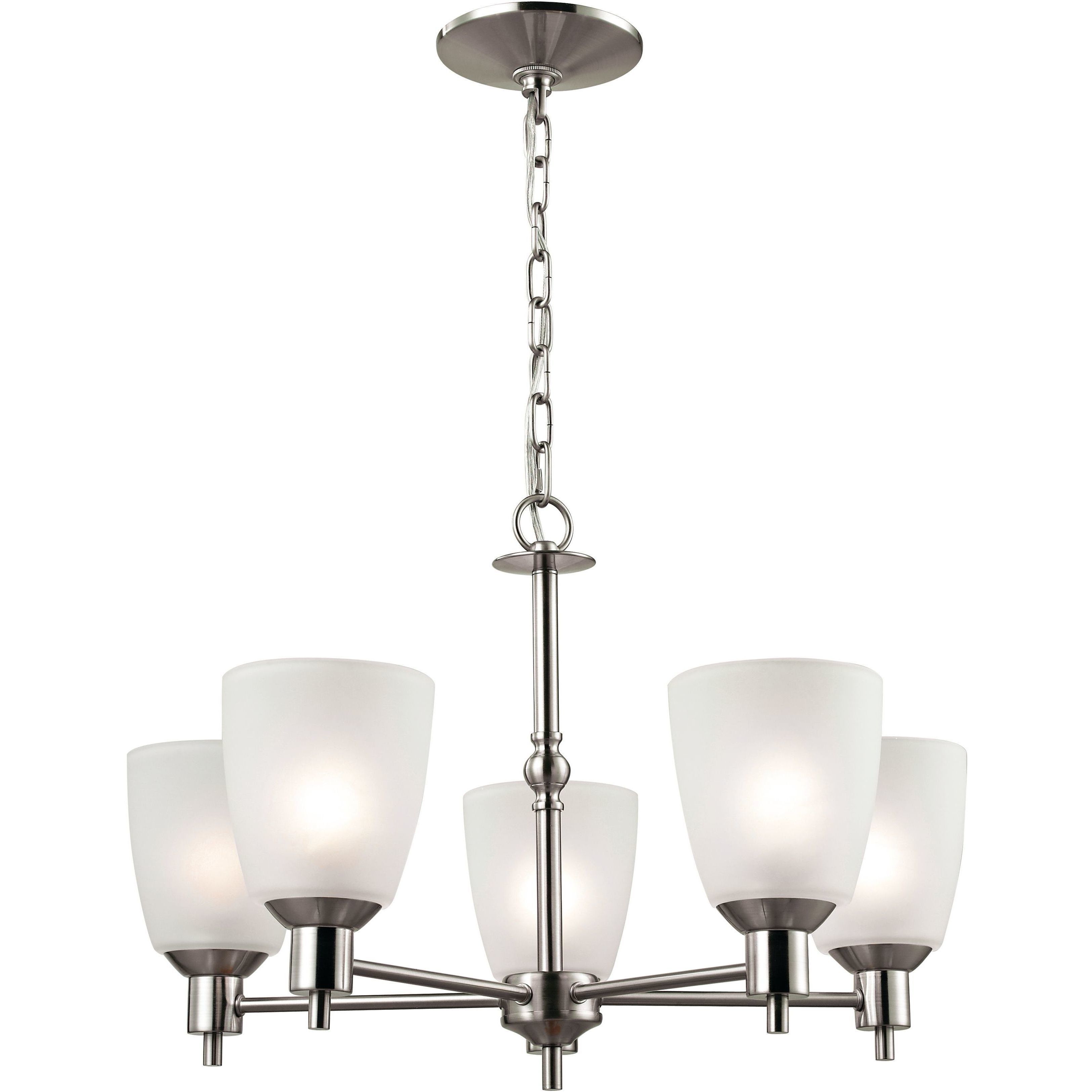 Jackson 5 Light 22 inch Brushed Nickel Chandelier Ceiling Light