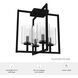 Kerrison 4 Light 14.5 inch Natural Black Iron Semi-Flush Mount Ceiling Light, Small