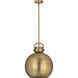 Newton Sphere 1 Light 14 inch Brushed Brass Pendant Ceiling Light