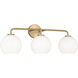 Orley 3 Light 26.5 inch Satin Brass Wall Bath Fixture Wall Light